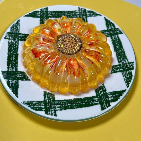 Sunflower Glass Art Garden Plate- 10 inch - Picture 3 of 9